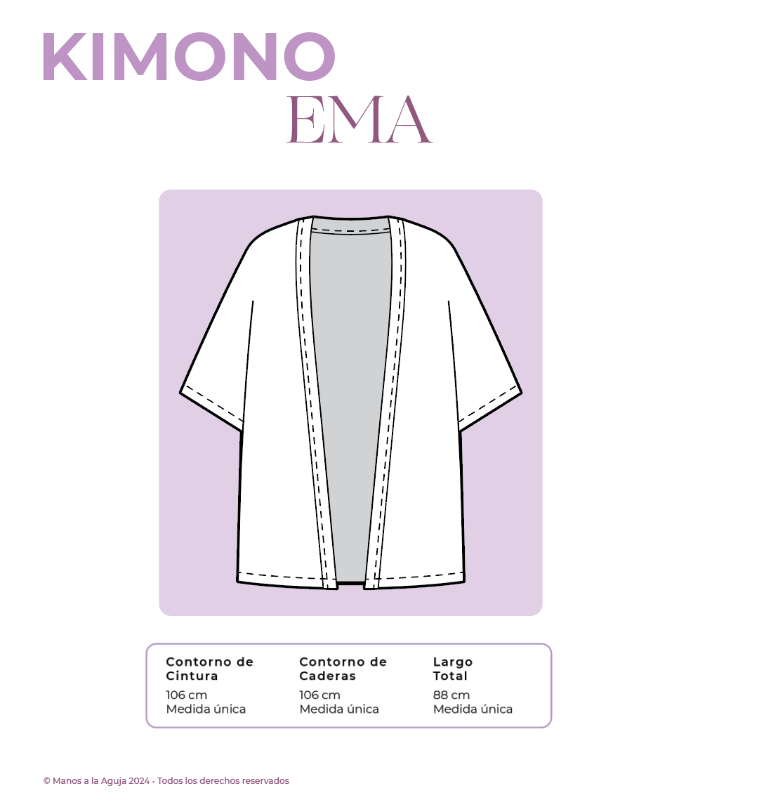 Proyecto Kimono EMA  + molde de regalo